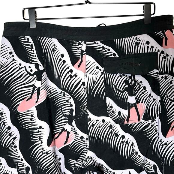 Outer Known Men’s Board Shorts/Swim Trunks Black/Gray Size 36 - Picture 5 of 7